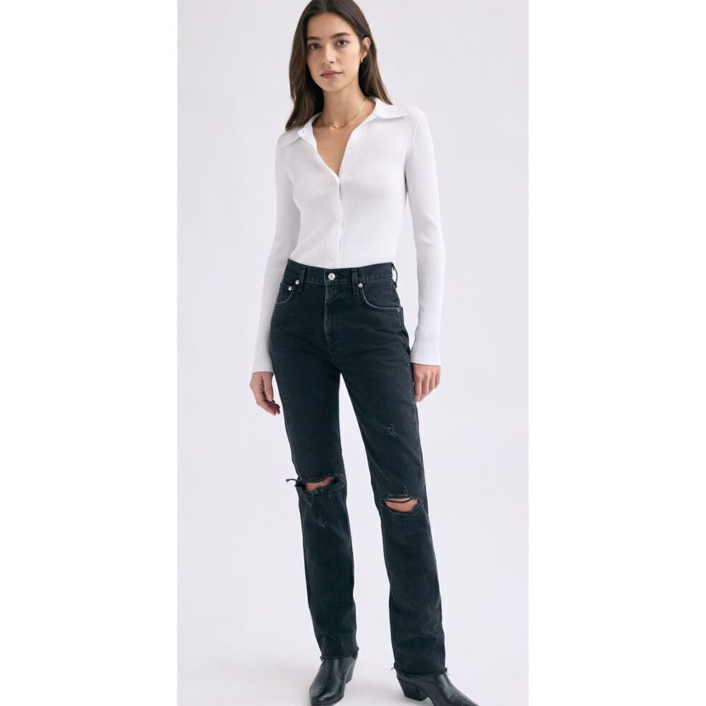 NWOT AGOLDE Cherie Jean High-rise straight jeans, $238 Sz 23 C8